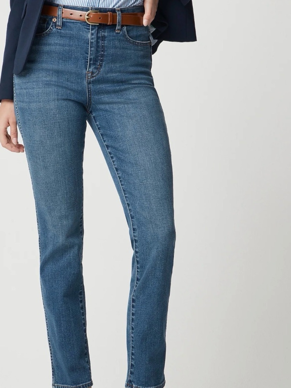 J. Crew Classic Straight Leg Jeans in Medium Blue